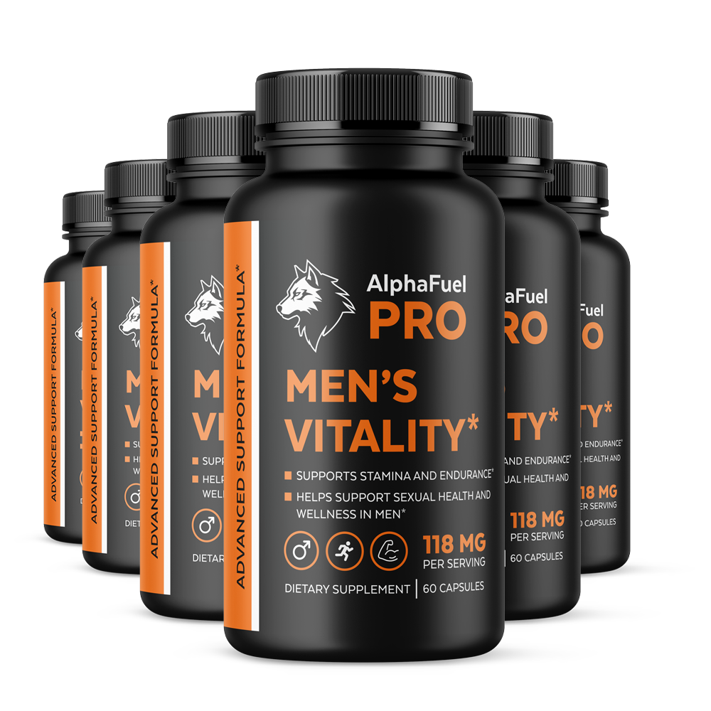 AlphaFuel Pro daily men's supplement bottle
